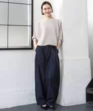 FMFDD17190 MICHEL KLEIN(ミッシェルクラン) [定番人気]ホールガーメント(R)ドルマンスリーブニット ベージュ
