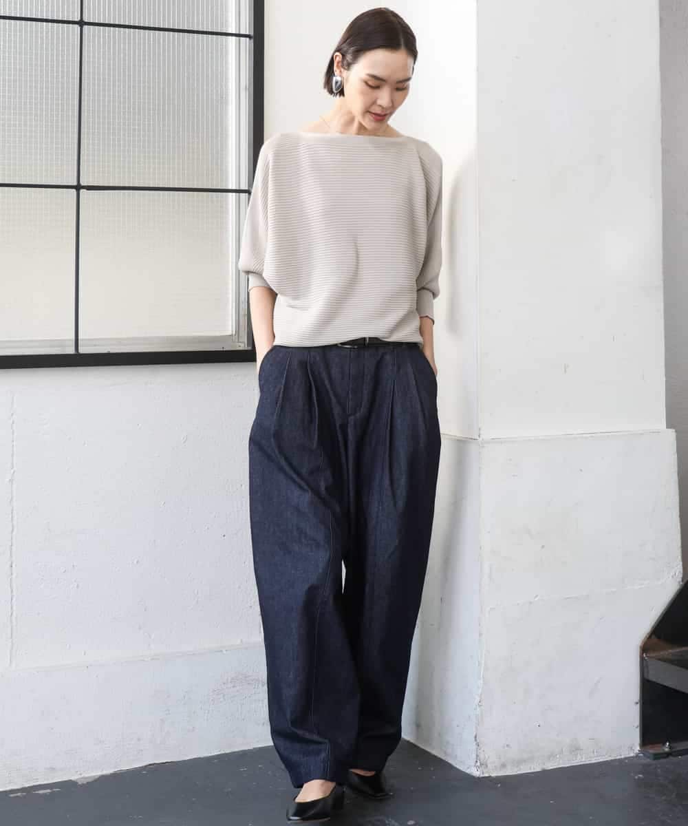 FMFDD17190 MICHEL KLEIN(ミッシェルクラン) [定番人気]ホールガーメント(R)ドルマンスリーブニット ベージュ