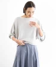 FMFDD17190 MICHEL KLEIN(ミッシェルクラン) [定番人気]ホールガーメント(R)ドルマンスリーブニット ベージュ