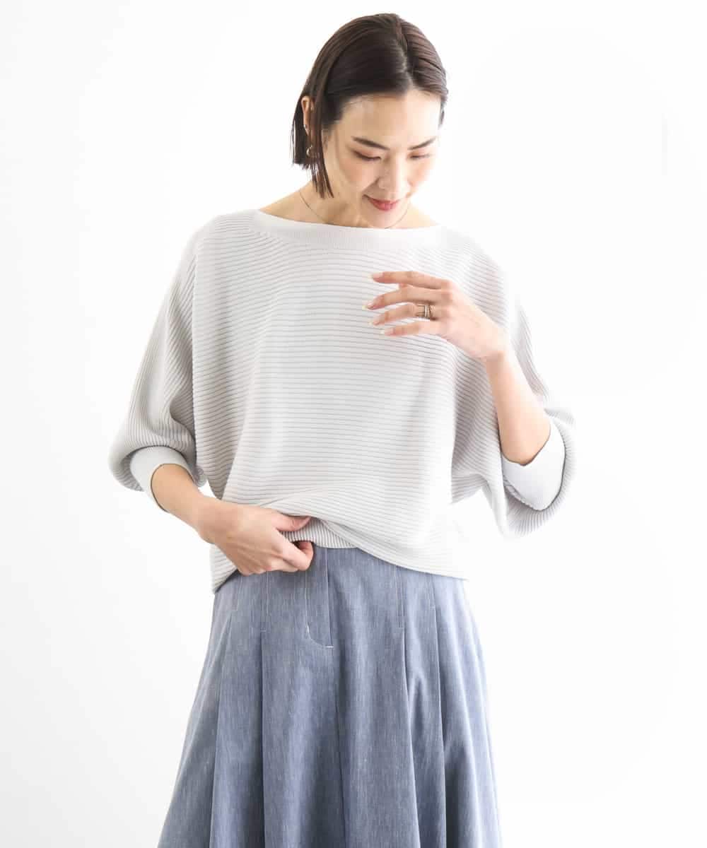 FMFDD17190 MICHEL KLEIN(ミッシェルクラン) [定番人気]ホールガーメント(R)ドルマンスリーブニット ベージュ