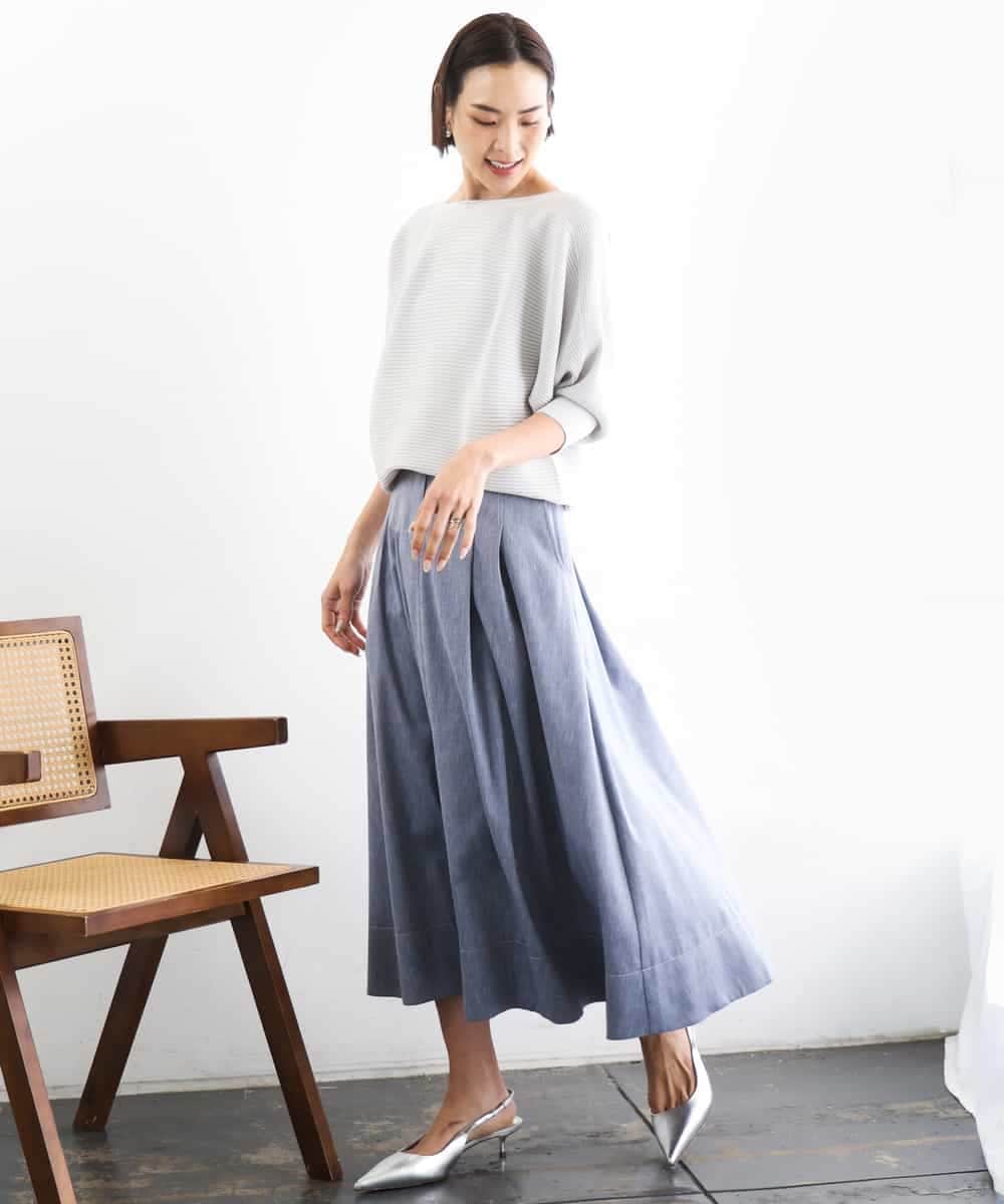 FMFDD17190 MICHEL KLEIN(ミッシェルクラン) [定番人気]ホールガーメント(R)ドルマンスリーブニット ベージュ