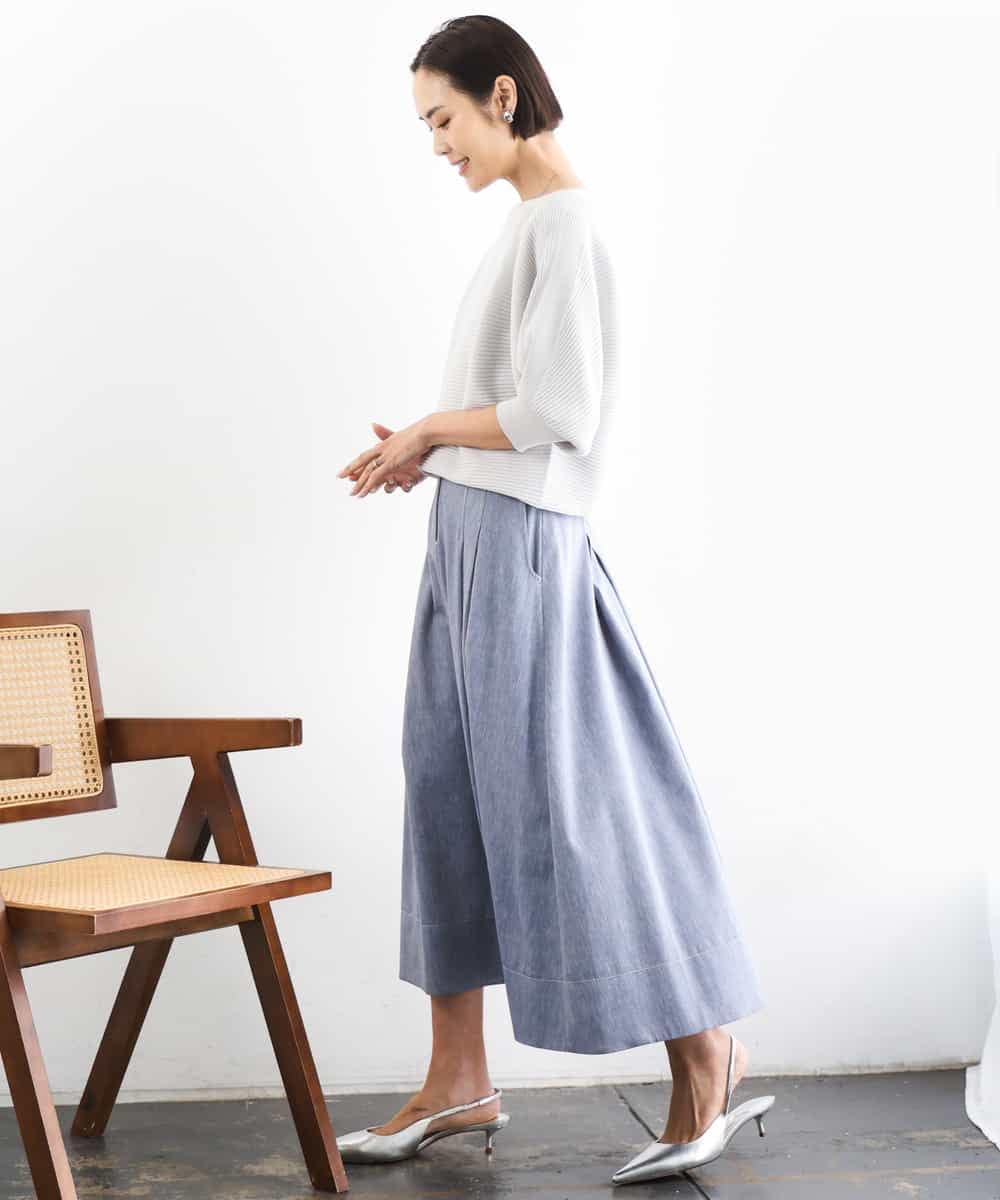 FMFDD17190 MICHEL KLEIN(ミッシェルクラン) [定番人気]ホールガーメント(R)ドルマンスリーブニット ベージュ