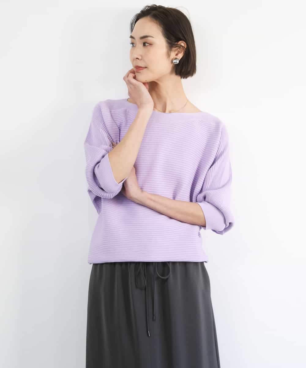 FMFDD17190 MICHEL KLEIN(ミッシェルクラン) [定番人気]ホールガーメント(R)ドルマンスリーブニット ベージュ