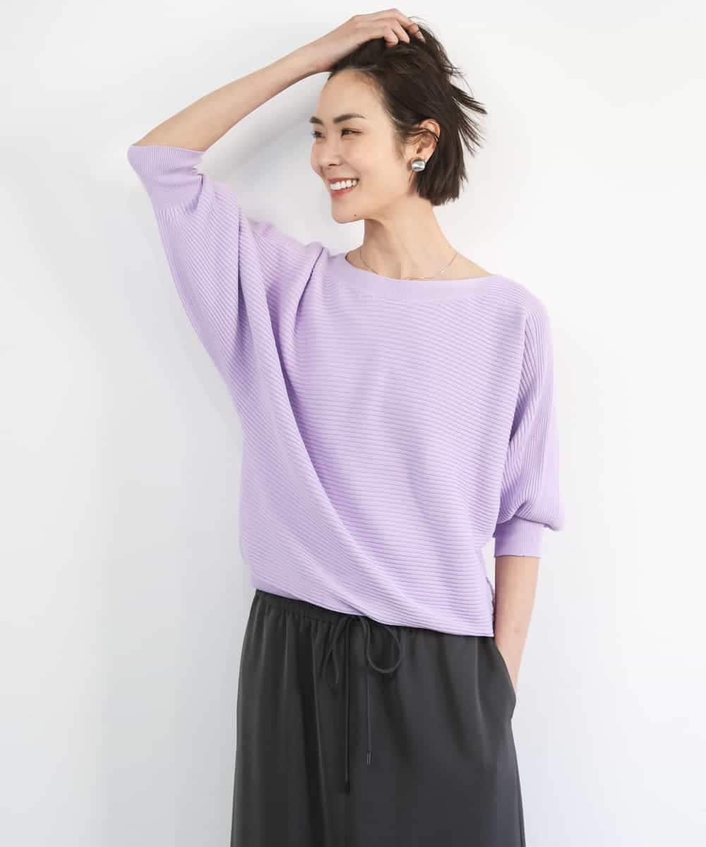 FMFDD17190 MICHEL KLEIN(ミッシェルクラン) [定番人気]ホールガーメント(R)ドルマンスリーブニット ベージュ