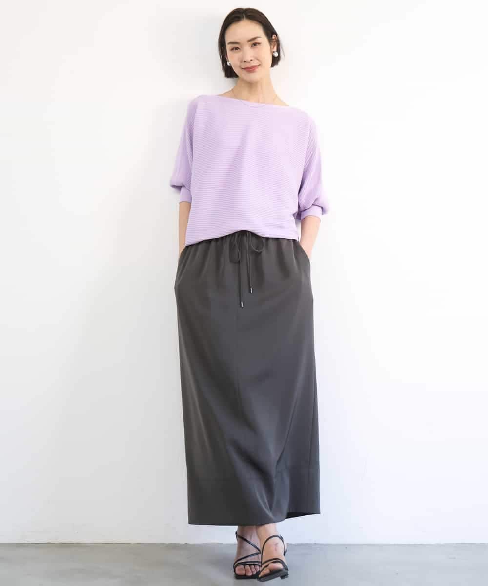 FMFDD17190 MICHEL KLEIN(ミッシェルクラン) [定番人気]ホールガーメント(R)ドルマンスリーブニット ベージュ