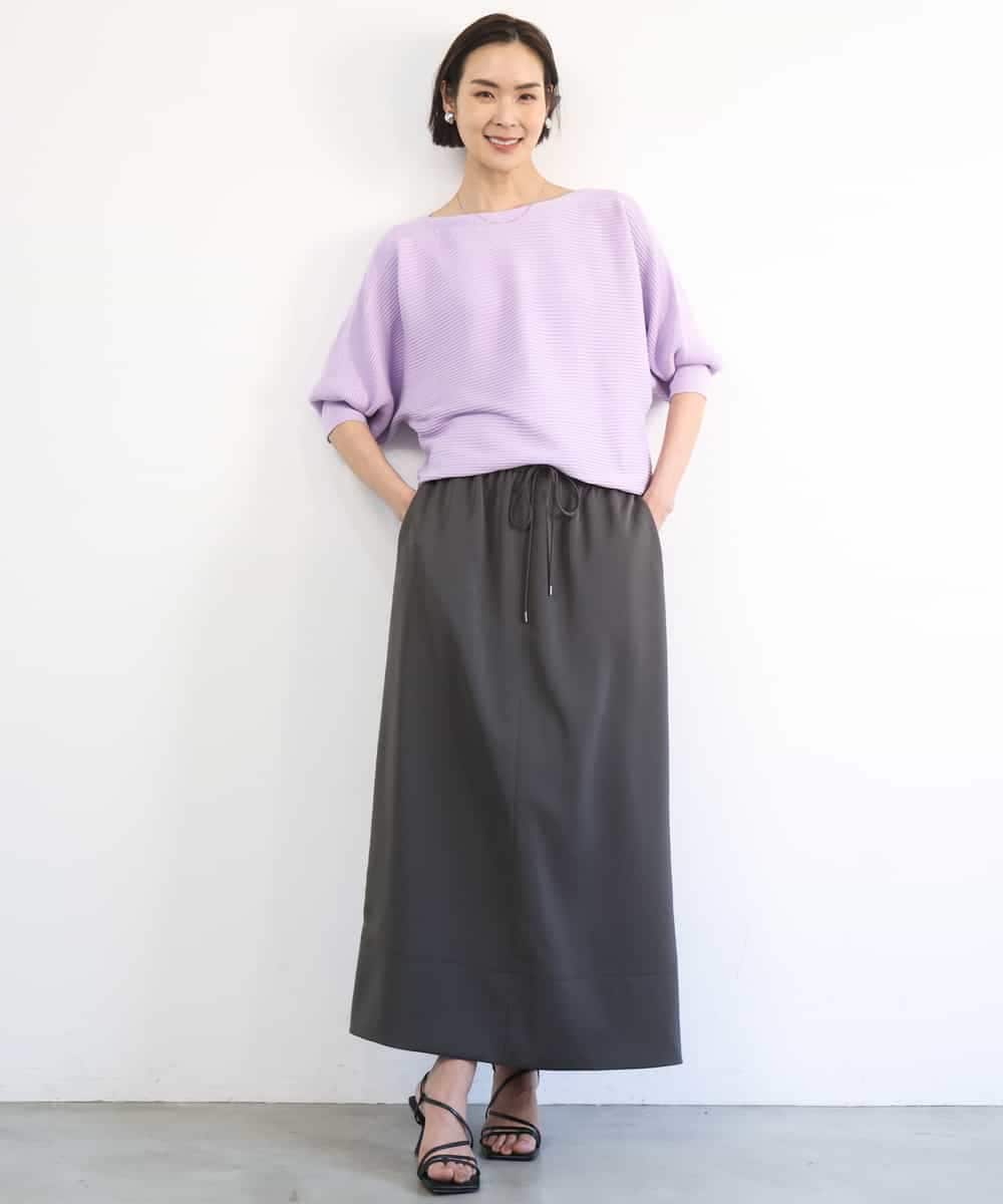 FMFDD17190 MICHEL KLEIN(ミッシェルクラン) [定番人気]ホールガーメント(R)ドルマンスリーブニット ベージュ