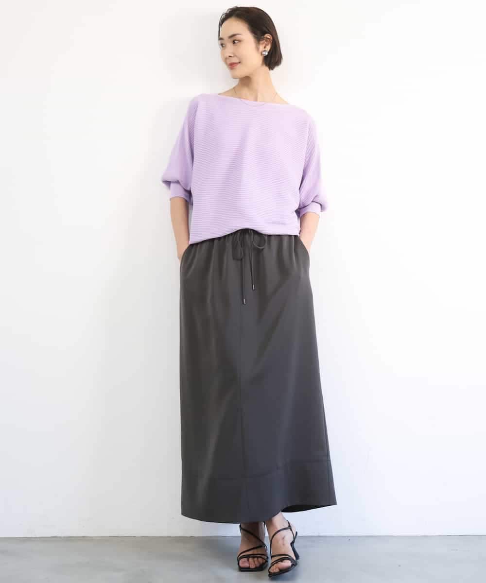 FMFDD17190 MICHEL KLEIN(ミッシェルクラン) [定番人気]ホールガーメント(R)ドルマンスリーブニット ベージュ