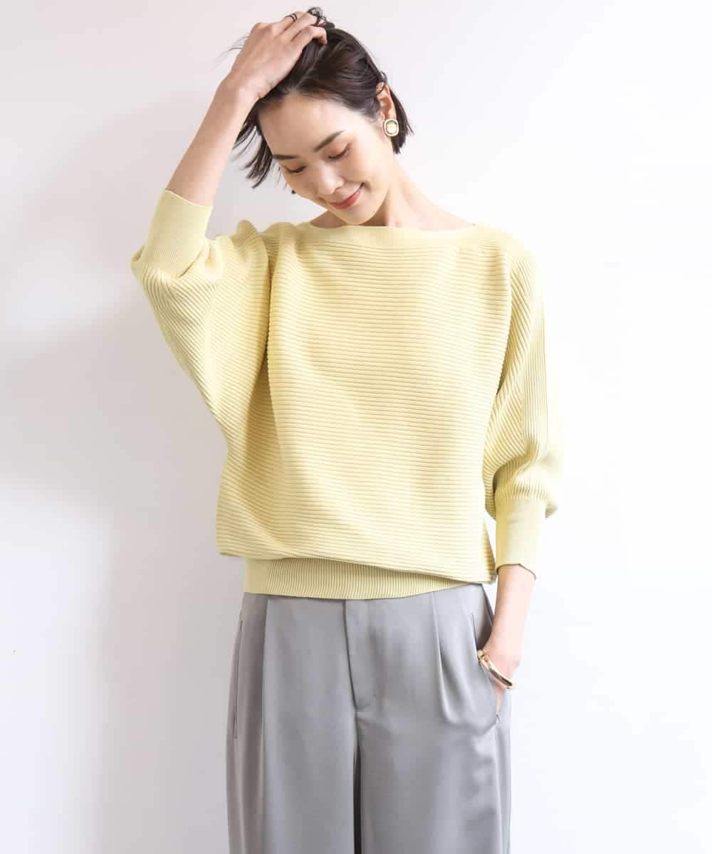 FMFDD17190 MICHEL KLEIN(ミッシェルクラン) [定番人気]ホールガーメント(R)ドルマンスリーブニット ベージュ