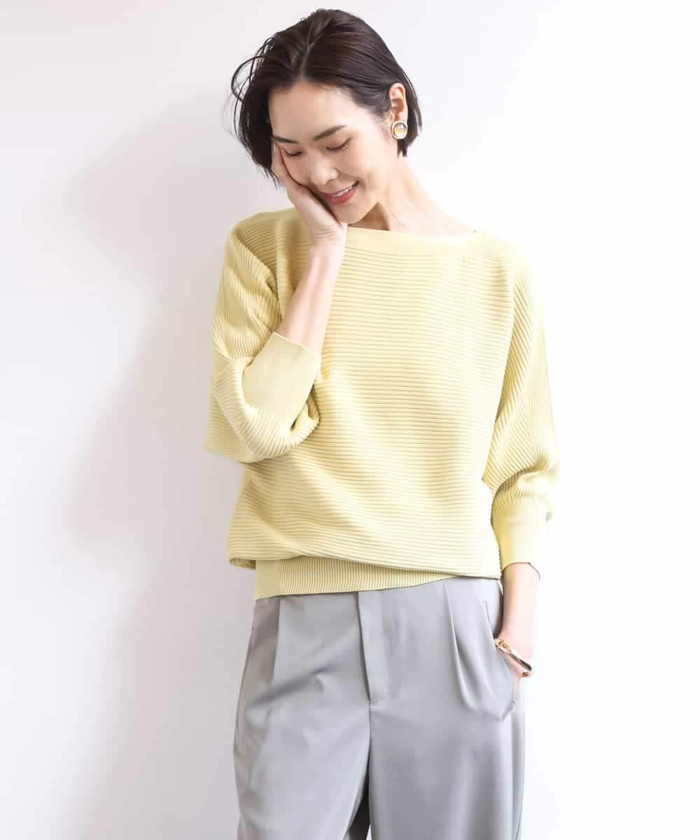 FMFDD17190 MICHEL KLEIN(ミッシェルクラン) [定番人気]ホールガーメント(R)ドルマンスリーブニット ベージュ