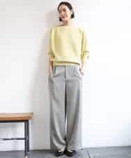 FMFDD17190 MICHEL KLEIN(ミッシェルクラン) [定番人気]ホールガーメント(R)ドルマンスリーブニット ベージュ