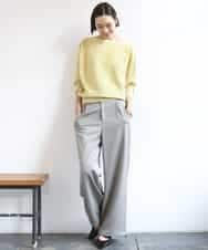 FMFDD17190 MICHEL KLEIN(ミッシェルクラン) [定番人気]ホールガーメント(R)ドルマンスリーブニット ベージュ