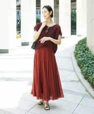 FMFGD02190 MICHEL KLEIN(ミッシェルクラン) ホールガーメント(R)Vネックラメニット パープル