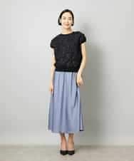 FMFHD01230 MICHEL KLEIN(ミッシェルクラン) サークルチュールプルオーバー グリーン