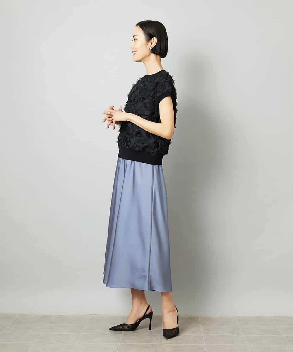 FMFHD01230 MICHEL KLEIN(ミッシェルクラン) サークルチュールプルオーバー グリーン