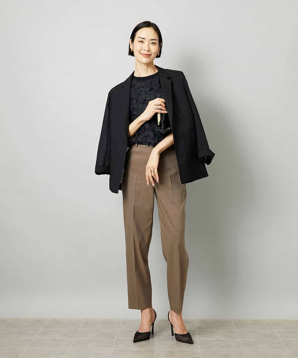 FMFHD01230 MICHEL KLEIN(ミッシェルクラン) サークルチュールプルオーバー グリーン