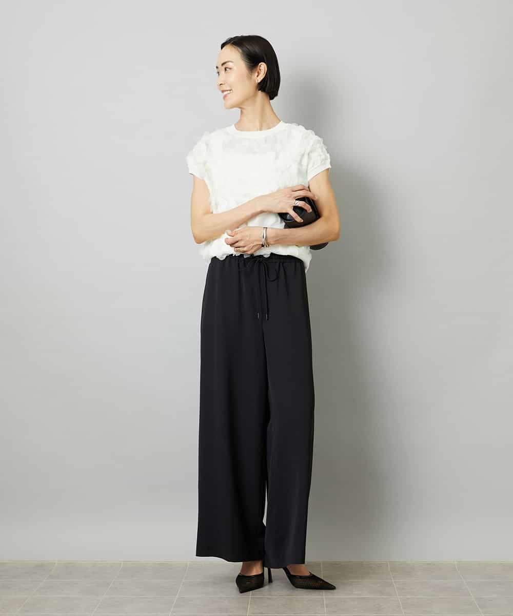 FMFHD01230 MICHEL KLEIN(ミッシェルクラン) サークルチュールプルオーバー グリーン