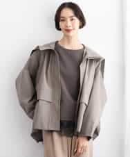 FMJAG01490 MICHEL KLEIN(ミッシェルクラン) 2WAYフードアウター ベージュ