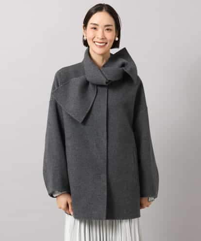 FMJAG42690 MICHEL KLEIN スカーフカラーミドルコート
