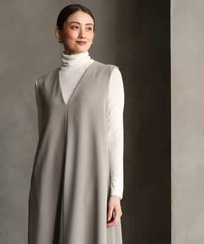 FMKAG40130 MICHEL KLEIN [レイヤードスタイルにおすすめ]シアーハイネックカットソー
