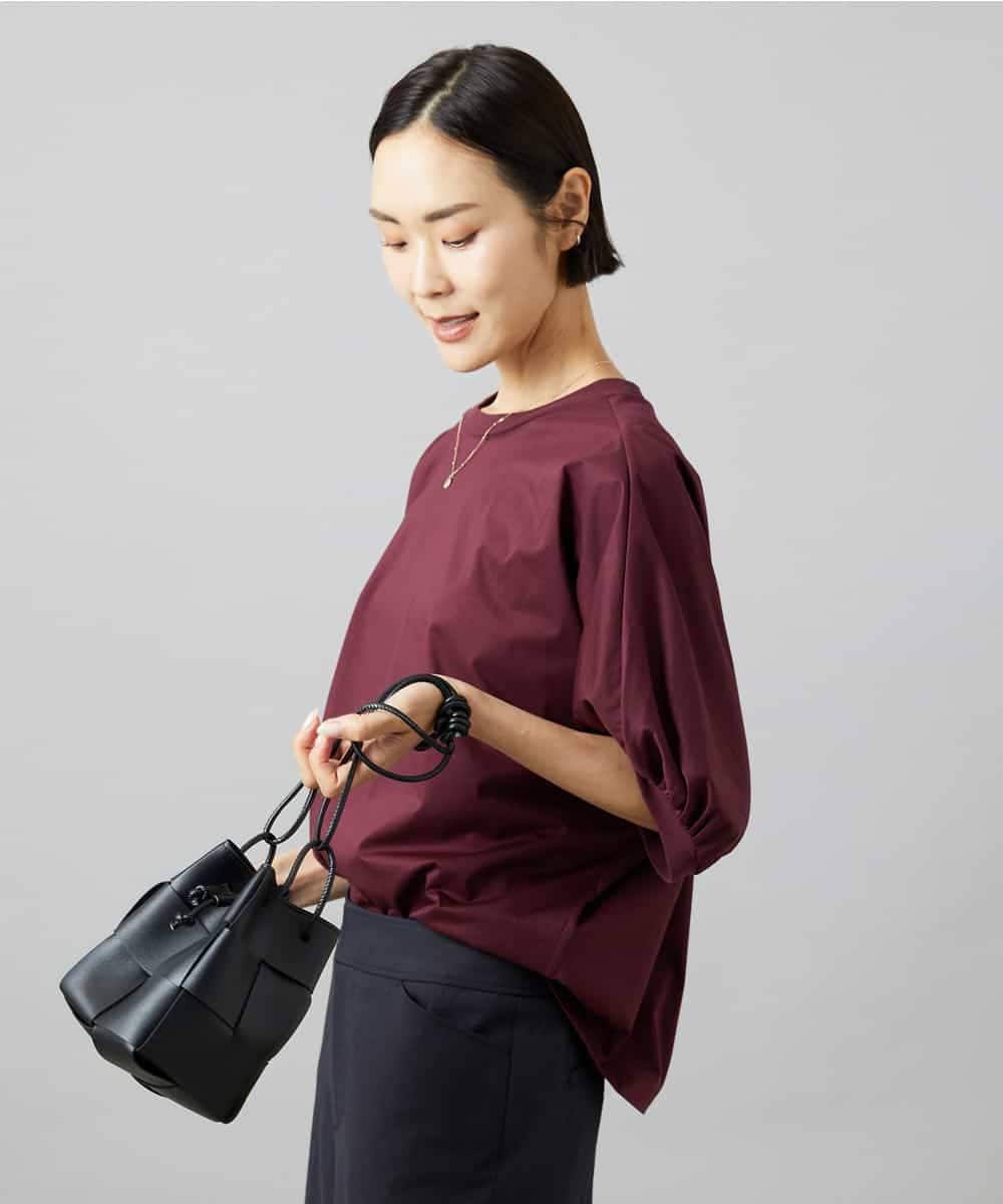 FMKGD01150 MICHEL KLEIN(ミッシェルクラン) 袖ギャザープルオーバー パープル