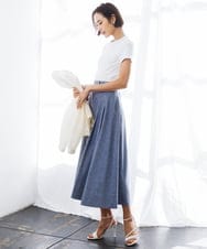 FMKGD07120 MICHEL KLEIN(ミッシェルクラン) [遮熱効果素材]クリーンシルエットTシャツ ブラック