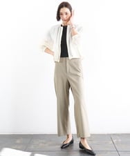 FMKGD07120 MICHEL KLEIN(ミッシェルクラン) [遮熱効果素材]クリーンシルエットTシャツ ブラック