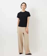 FMKGD07120 MICHEL KLEIN(ミッシェルクラン) [遮熱効果素材]クリーンシルエットTシャツ ブラック