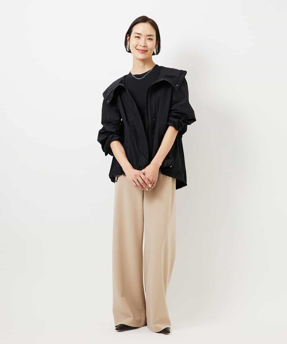 FMKGD07120 MICHEL KLEIN(ミッシェルクラン) [遮熱効果素材]クリーンシルエットTシャツ ブラック