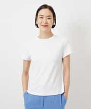 FMKGD07120 MICHEL KLEIN(ミッシェルクラン) [遮熱効果素材]クリーンシルエットTシャツ ブラック