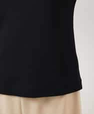 FMKGD07120 MICHEL KLEIN(ミッシェルクラン) [遮熱効果素材]クリーンシルエットTシャツ ブラック
