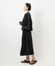 FMKGD12130 MICHEL KLEIN(ミッシェルクラン) シアークルーネック ロングスリーブ プルオーバー ブラック