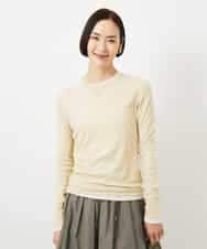 FMKGD12130 MICHEL KLEIN(ミッシェルクラン) シアークルーネック ロングスリーブ プルオーバー ブラック