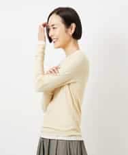 FMKGD12130 MICHEL KLEIN(ミッシェルクラン) シアークルーネック ロングスリーブ プルオーバー ブラック
