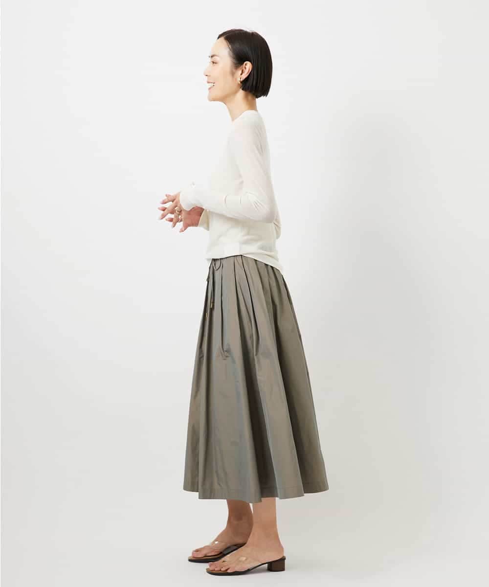 FMKGD12130 MICHEL KLEIN(ミッシェルクラン) シアークルーネック ロングスリーブ プルオーバー ブラック