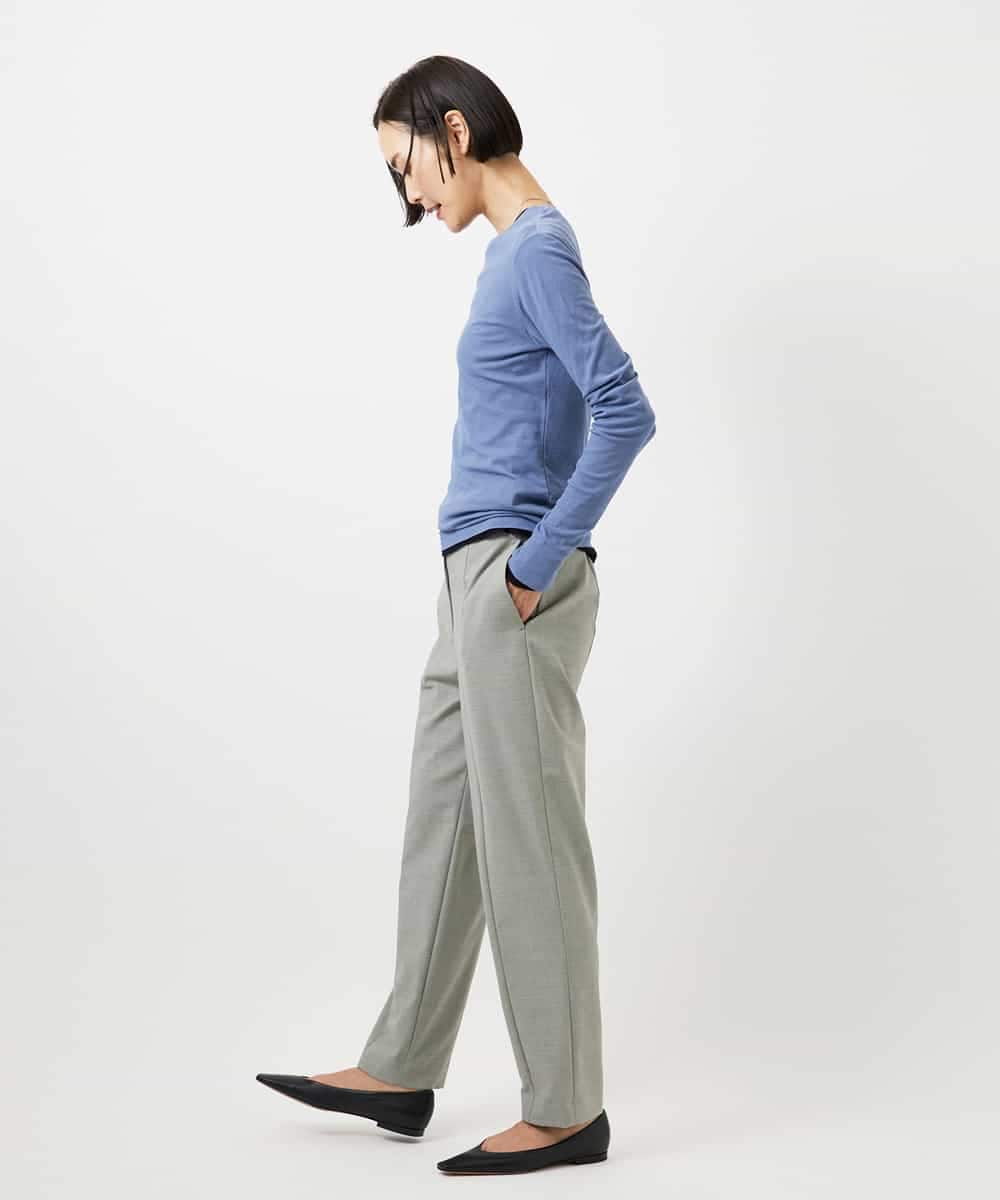 FMKGD12130 MICHEL KLEIN(ミッシェルクラン) シアークルーネック ロングスリーブ プルオーバー ブラック