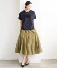 FMKJD20120 MICHEL KLEIN(ミッシェルクラン) フロッキーロゴTシャツ パープル