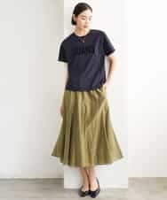 FMKJD20120 MICHEL KLEIN(ミッシェルクラン) フロッキーロゴTシャツ パープル