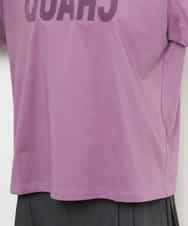 FMKJD20120 MICHEL KLEIN(ミッシェルクラン) フロッキーロゴTシャツ パープル