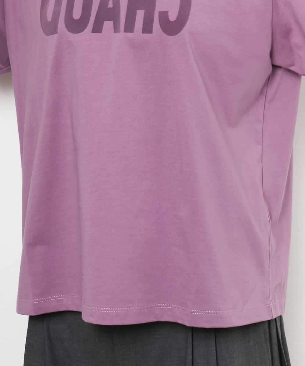 FMKJD20120 MICHEL KLEIN(ミッシェルクラン) フロッキーロゴTシャツ パープル