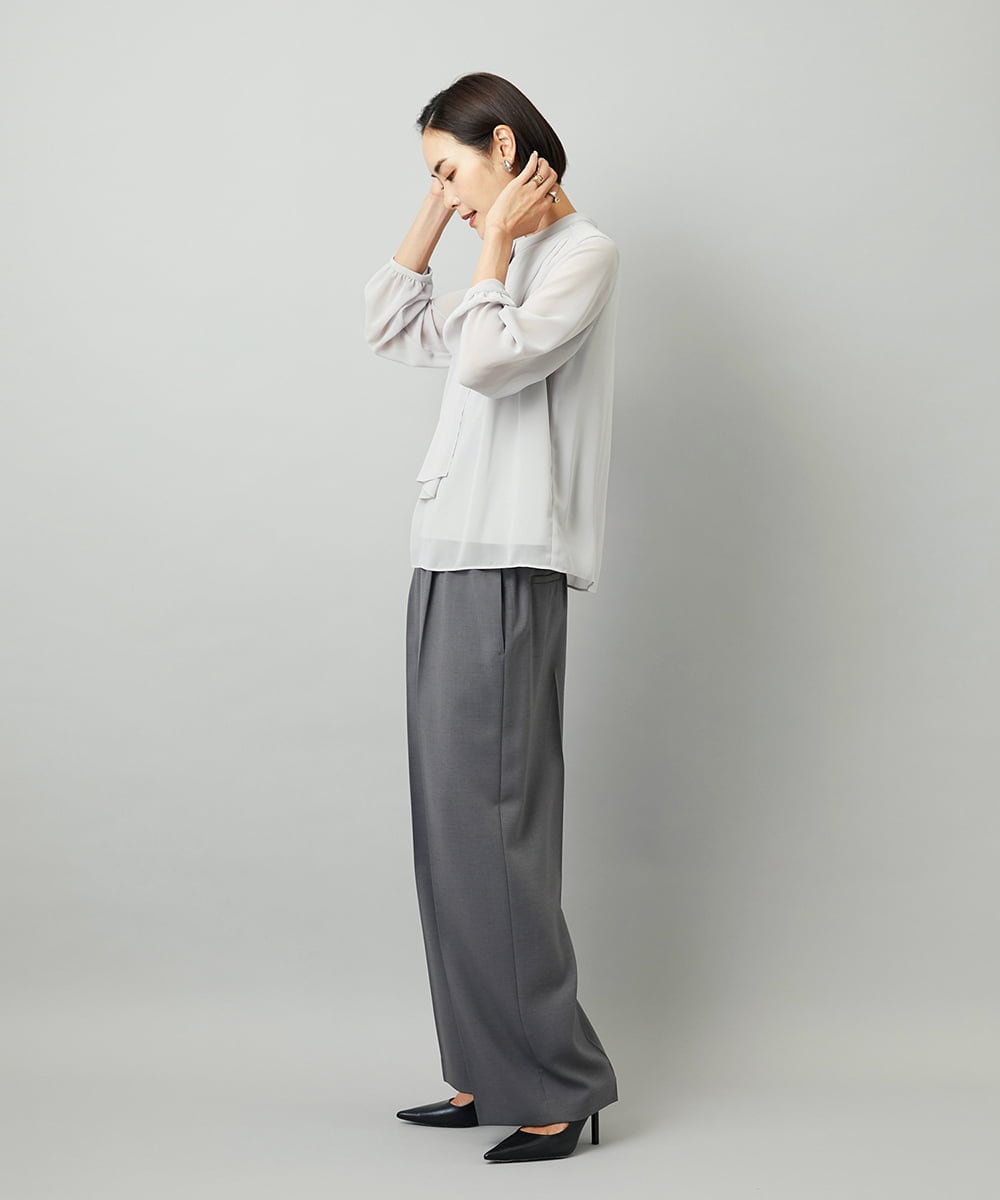 FMLAD10230 MICHEL KLEIN(ミッシェルクラン) コージーワイドパンツ ネイビー