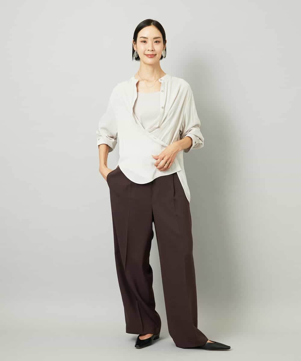 FMLAD10230 MICHEL KLEIN(ミッシェルクラン) コージーワイドパンツ ネイビー