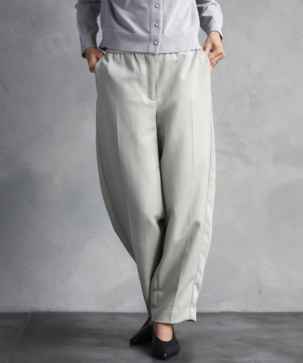 FMLAD18230 MICHEL KLEIN(ミッシェルクラン) バレルパンツ グリーン