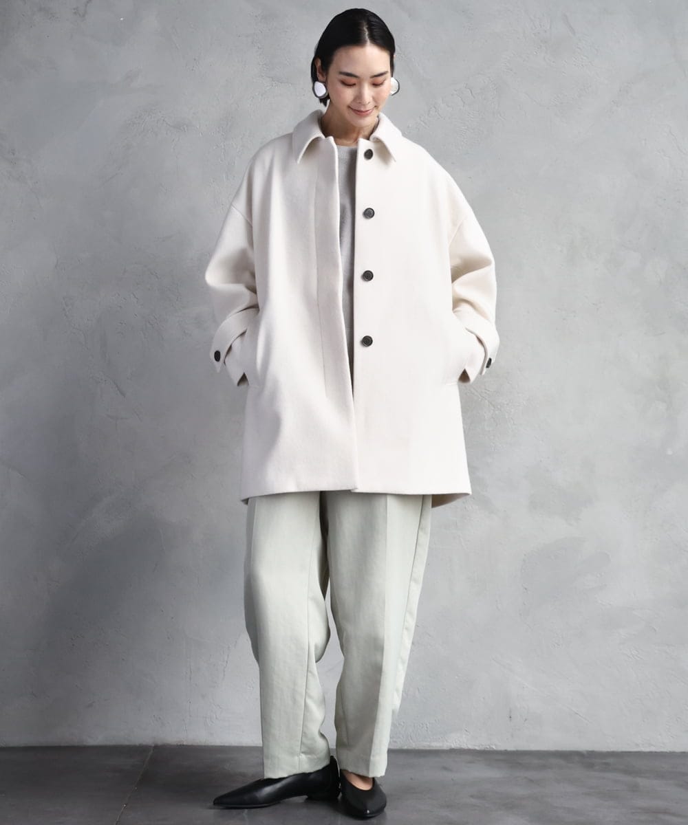 FMLAD18230 MICHEL KLEIN(ミッシェルクラン) バレルパンツ グリーン