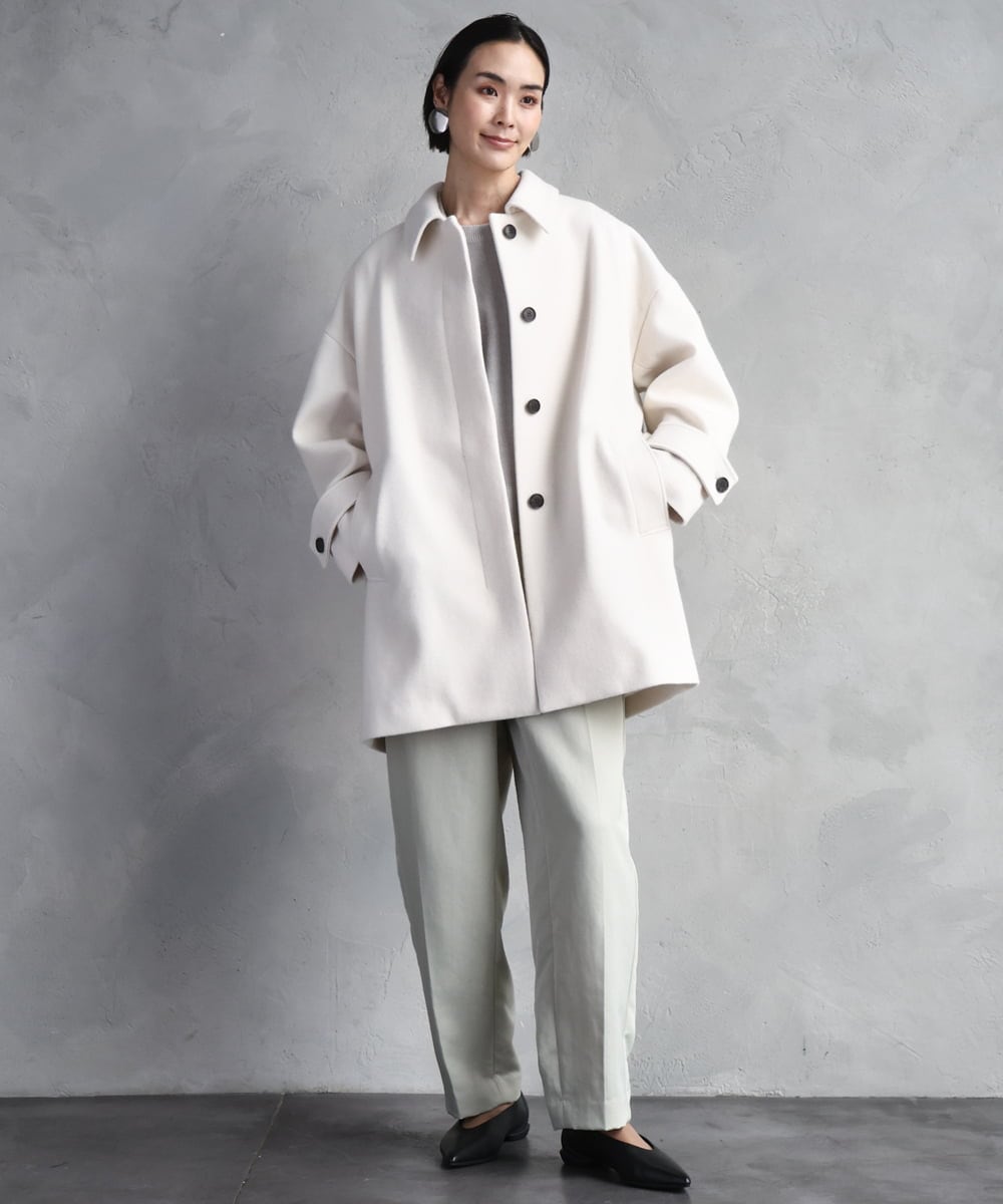 FMLAD18230 MICHEL KLEIN(ミッシェルクラン) バレルパンツ グリーン