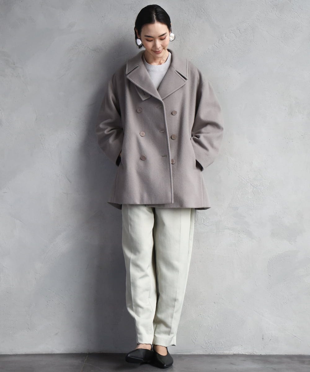 FMLAD18230 MICHEL KLEIN(ミッシェルクラン) バレルパンツ グリーン