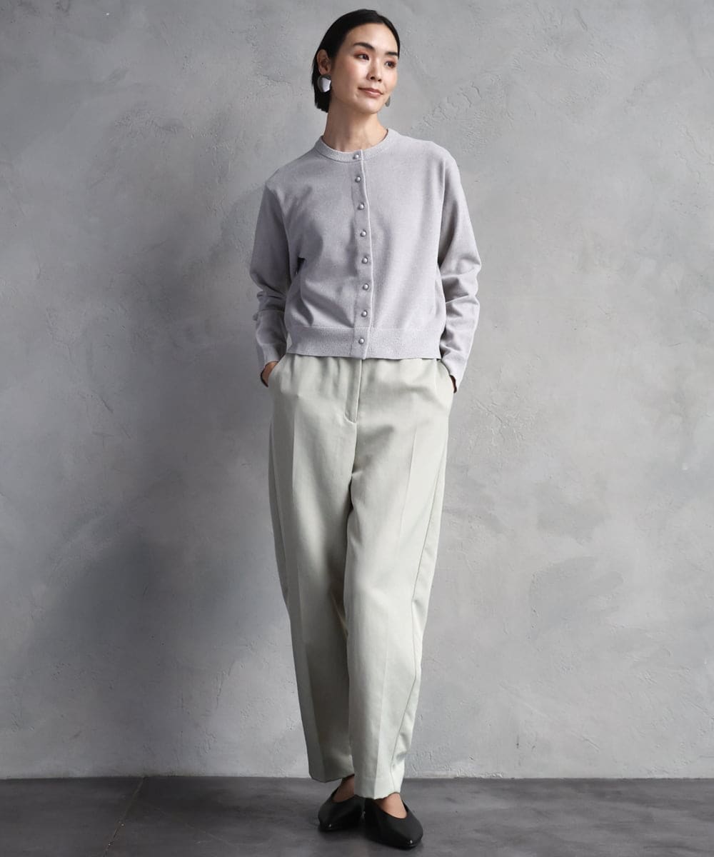 FMLAD18230 MICHEL KLEIN(ミッシェルクラン) バレルパンツ グリーン