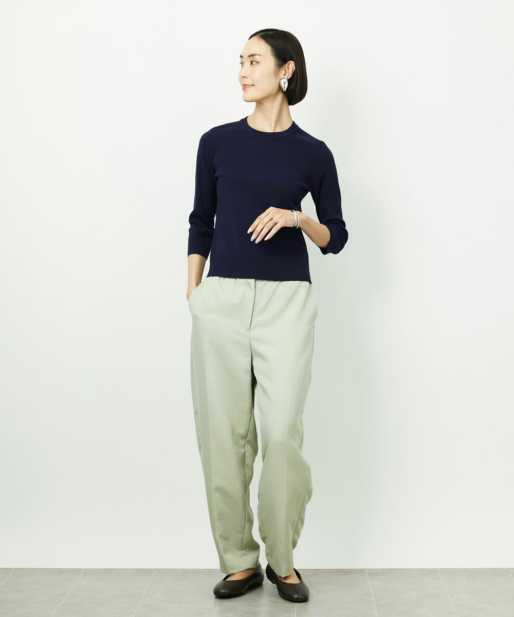 FMLAD18230 MICHEL KLEIN(ミッシェルクラン) バレルパンツ グリーン
