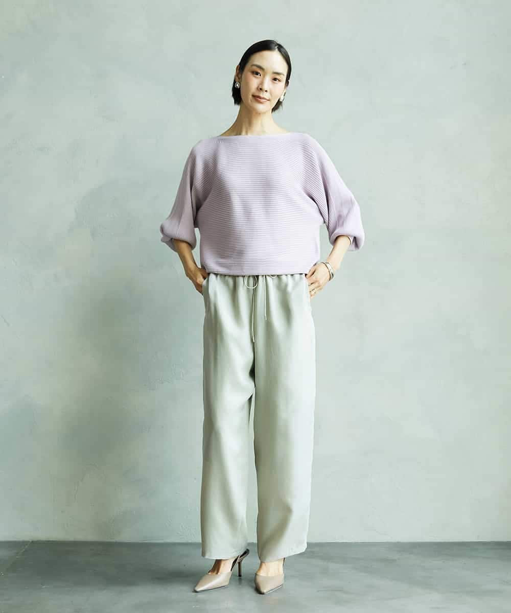 FMLAD19210 MICHEL KLEIN(ミッシェルクラン) [セットアップ対応]コージーパンツ ベージュ