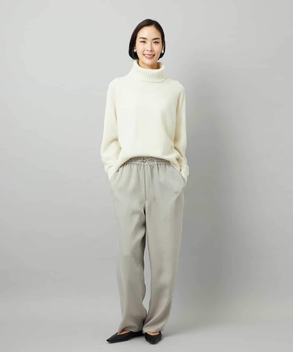 FMLAD19210 MICHEL KLEIN(ミッシェルクラン) [セットアップ対応]コージーパンツ ベージュ