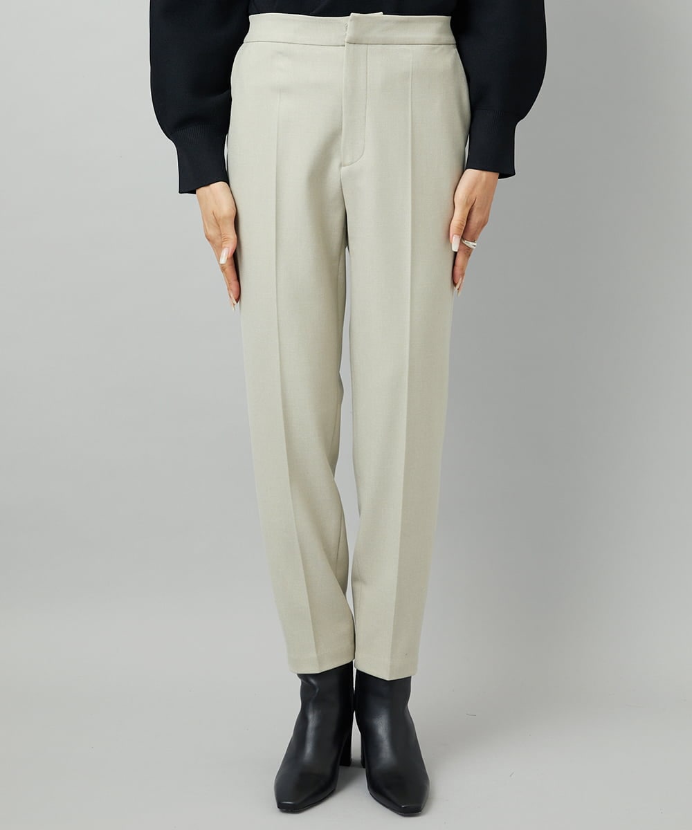FMLAD31200 MICHEL KLEIN(ミッシェルクラン) ［定番素材］裏起毛ストレッチテーパードパンツ(機能素材) ベージュ